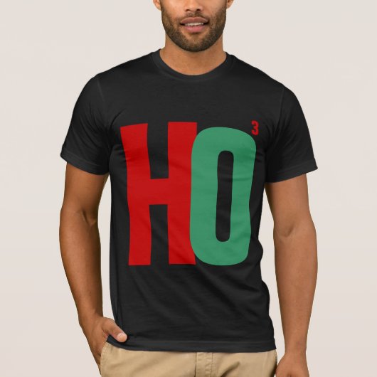 HO3 Kerstmis-Shirt (Ho Ho Ho) T-shirt (Voorkant)