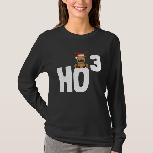 Ho 3 Cubed Christmas Ho Ho Math Teacher   Ho3 T-shirt (Voorkant)