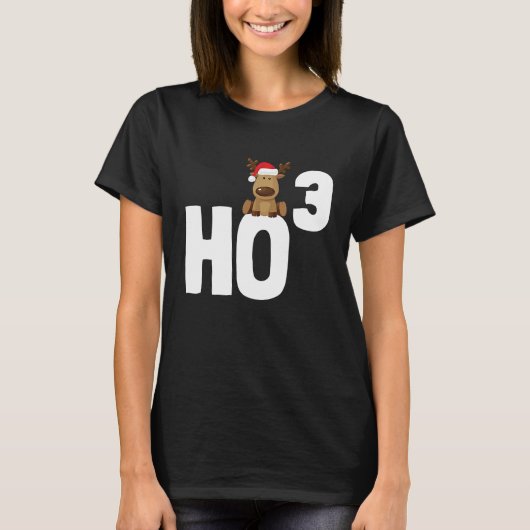 Ho 3 Cubed Christmas Ho Ho Math Teacher   Ho3 T-shirt (Voorkant)
