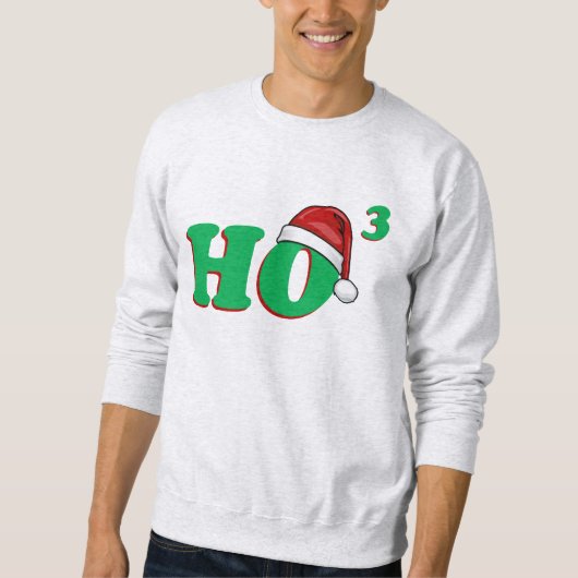 Ho 3 (Cubed) Funny KerstSweater Trui (Voorkant)