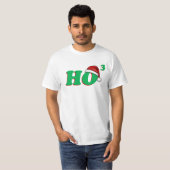 Ho 3 (Cubed) Grappig kerstT-shirt T-shirt (Voorkant volledig)