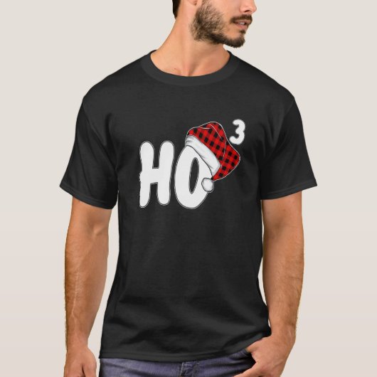 Ho 3-manden kerstman met kerstmis Ho Ho Ho T-shirt (Voorkant)