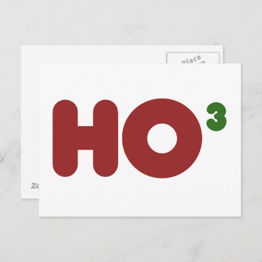 Ho 3 Nerdy grappige kerst Feestdagenkaart (Voorkant / Achterkant)