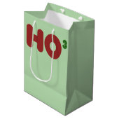 Ho 3 Nerdy grappige kerst Medium Cadeauzakje (Voorkant Gekanteld)