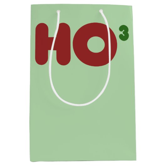Ho 3 Nerdy grappige kerst Medium Cadeauzakje (Voorkant)