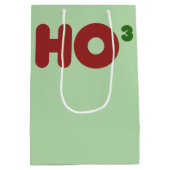 Ho 3 Nerdy grappige kerst Medium Cadeauzakje (Achterkant)