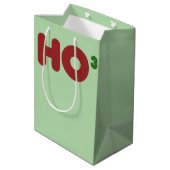 Ho 3 Nerdy grappige kerst Medium Cadeauzakje (Achterkant Gekanteld)