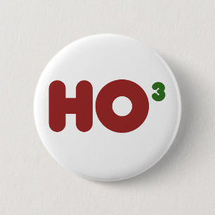 Ho 3 Nerdy grappige kerst Ronde Button 5,7 Cm