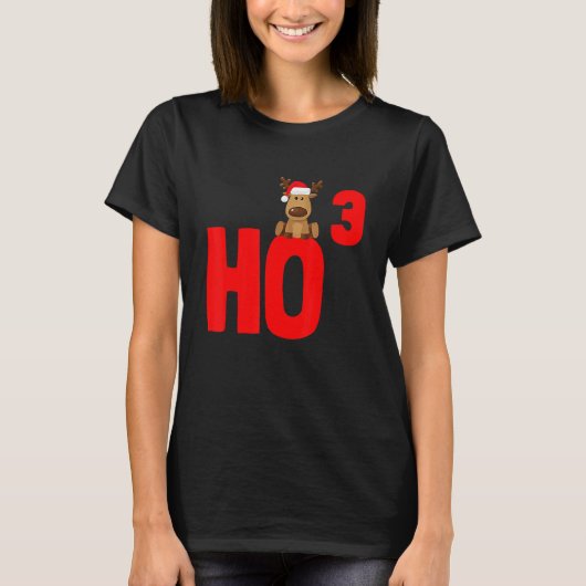 Ho 3 Wiskunde Leraar Funny Idea heeft kerstkerstke T-shirt (Voorkant)