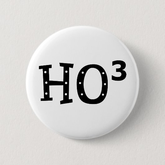 Ho aan de derde macht ronde button 5,7 cm (Voorkant)