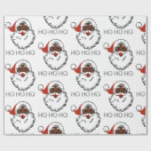ho black santa cadeaupapier (Vlak)