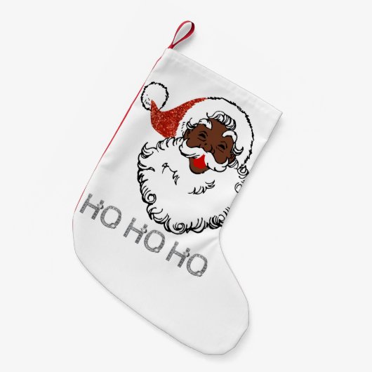 ho black santa kleine kerstsok (Voorkant (Hangend))