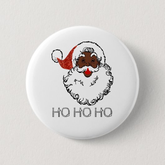ho black santa ronde button 5,7 cm (Voorkant)