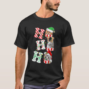 Ho Cats Lights kerstfeest Antlers Fun Pajama Match T-shirt