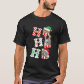 Ho Cats Lights kerstfeest Antlers Fun Pajama Match T-shirt (Voorkant)