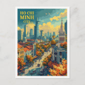 Ho Chi Minh City Vietnam  kunstillustratie Briefkaart (Voorkant)