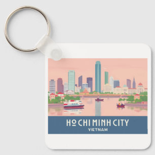 Ho Chi Minh City Vietnam Pastel Reizen - Saigon Sleutelhanger