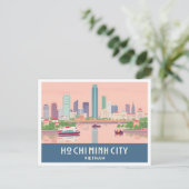 Ho Chi Minh City Vietnam Pastel Travel - Saigon Briefkaart (Staand voorkant)