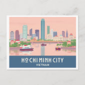 Ho Chi Minh City Vietnam Pastel Travel - Saigon Briefkaart (Voorkant)