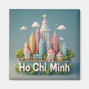 Ho Chi Minh City Vietnam Reis Souvenir 🗺️ Magneet