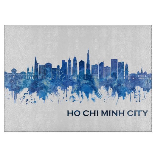 Ho Chi Minh City Vietnam Skyline Blue Snijplank (Voorkant)