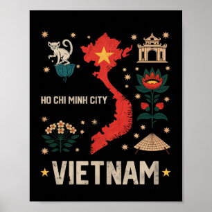 Ho Chi Minh City Vietnam Vakantie Matching Familie Poster