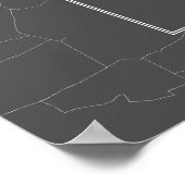 Ho Chi Minh City, Vietnam (zwart wit) Poster (Hoek)