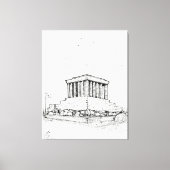 Ho Chi Minh Mausoleum Hanoi Vietnam Illustratie Canvas Afdruk (Voorkant)