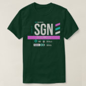 Ho Chi Minh Stad SGN luchthavencode Bagage Label 2 T-shirt (Design voorkant)
