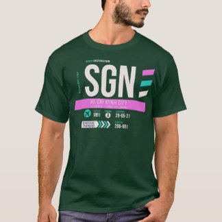 Ho Chi Minh Stad SGN luchthavencode Bagage Label 2 T-shirt