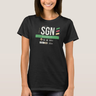 Ho Chi Minh Stad SGN luchthavencode Retro TR T-shirt