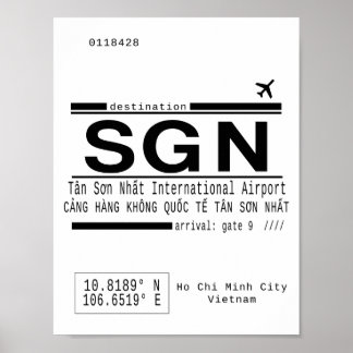 Ho Chi Minh Vietnam Airport Call Poster