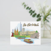 Ho Chi Minh, Vietnam beroemde stad Briefkaart (Staand voorkant)
