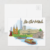 Ho Chi Minh, Vietnam beroemde stad Briefkaart (Voorkant / Achterkant)