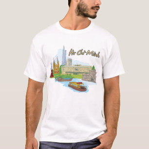 Ho Chi Minh, Vietnam beroemde stad T-shirt