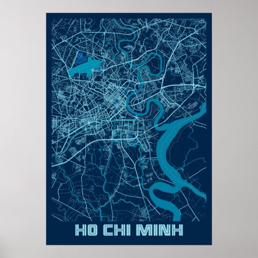 Ho Chi Minh - Vietnam - vredeskaart Poster (Voorkant)