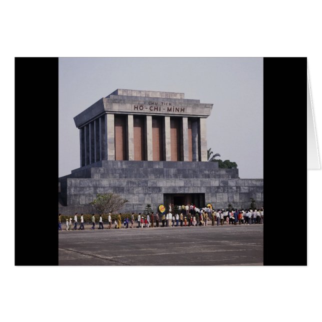 Ho Chi Minh's Mausoleum op het Ba Dinh-plein in Ha (Voorkant Horizontaal)