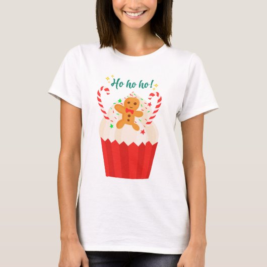 Ho Cookie ontwerp T-shirt in Wit (Voorkant)