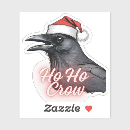 Ho Crow Christmas Crow Stickers (Vel)