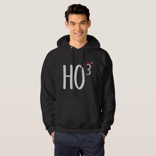 Ho Cubed, Ho Ho Ho Wiskunde Teacher Christmas Hoodie (Voorkant volledig)
