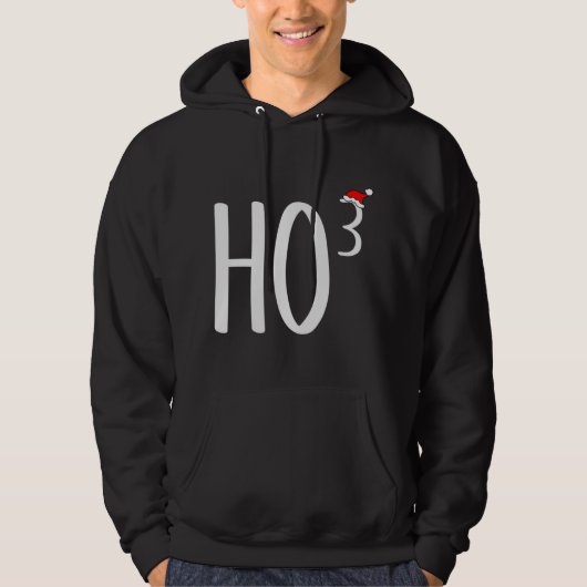Ho Cubed, Ho Ho Ho Wiskunde Teacher Christmas Hoodie (Voorkant)