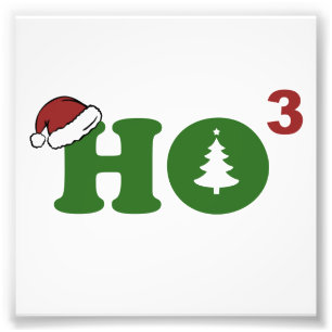 Ho Cubed Merry Kerstmis Foto Afdruk