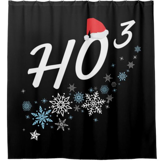 HO³ - Funny kerstkerstkerstman Ho Ho Ho Cubed Douchegordijn (Voorkant)