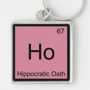 Ho - Hippocratische Eed Chemie Element Symbool T-s Sleutelhanger