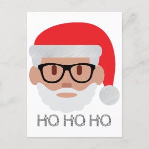 ho hipster kerstman feestdagenkaart