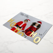 Ho Ho Aangepaste foto Prettige feestdagen Kerstmis (Gedraaid)