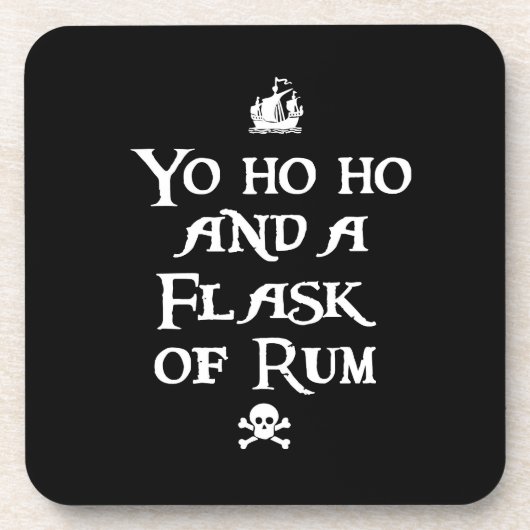 Ho ho and a Flask of Rum, Pirates Bier Onderzetter (Voorkant)