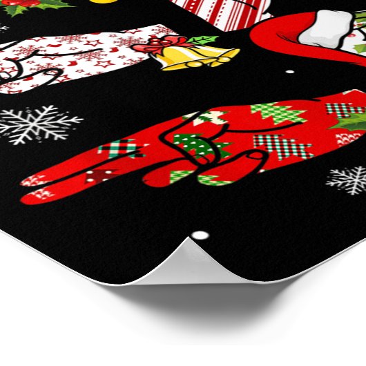 Ho Ho Asl Sign Language Deaf Pride Family Pajamas  Poster (Hoek)