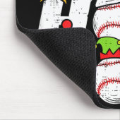 Ho Ho Baseball Elf Candy Cane Funny Christmas Srt Muismat (Hoek)