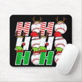 Ho Ho Baseball Elf Candy Cane Funny Christmas Srt Muismat (Met muis)